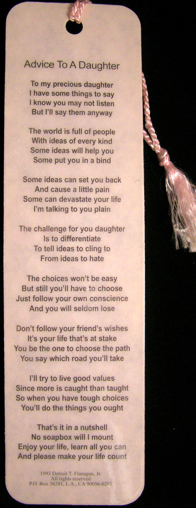Advice to a Daughter Bookmark